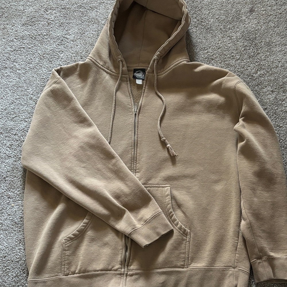 Santa Cruz Skateboards Tan Zip-Up Sweater